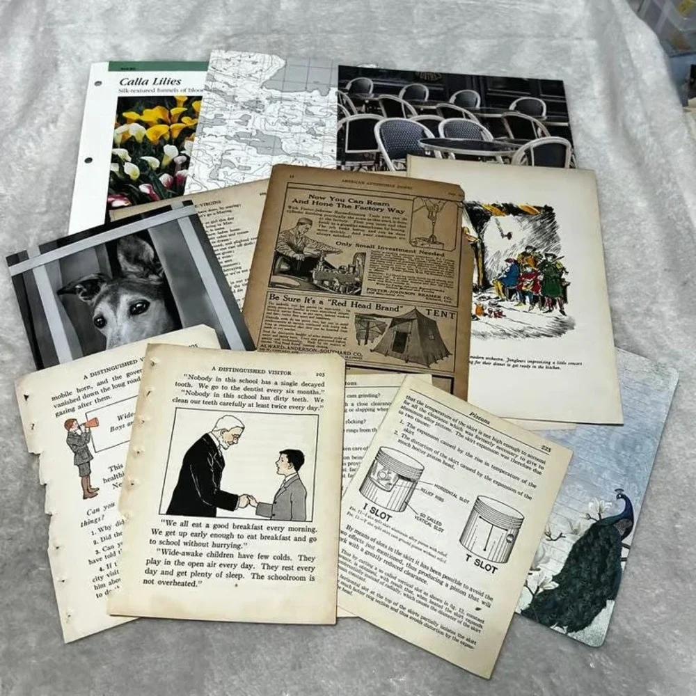 50+ piece Ephemera Lot 36 Collage Crafting Junk Journals Scrapbooking